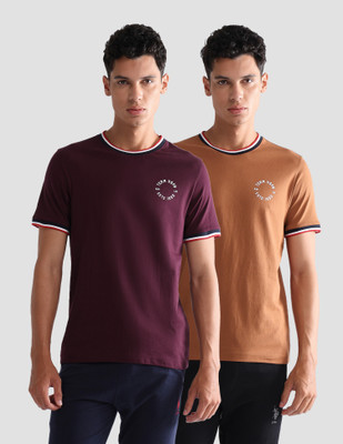 U.S. POLO ASSN. Printed Men Crew Neck Multicolor T-Shirt