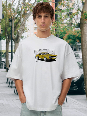 Pronk Printed Men Round Neck White T-Shirt