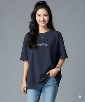 UrGear Printed Women Round Neck Black T-Shirt