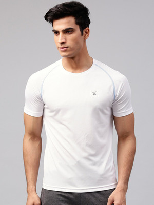 HRX by Hrithik Roshan Solid Men Round Neck White T-Shirt