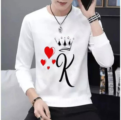 GPGARMNETS Printed Men Round Neck White T-Shirt
