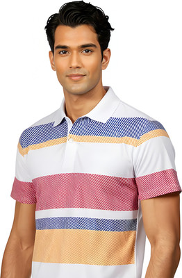 JAAPCLOTHING Striped Men Polo Neck Multicolor T-Shirt