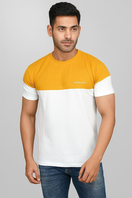 Jacob Louis Solid Men Round Neck Multicolor T-Shirt