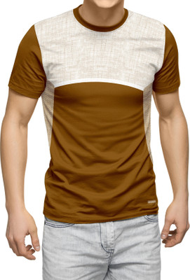 dhaari by unique creation Printed Men Round Neck Gold T-Shirt