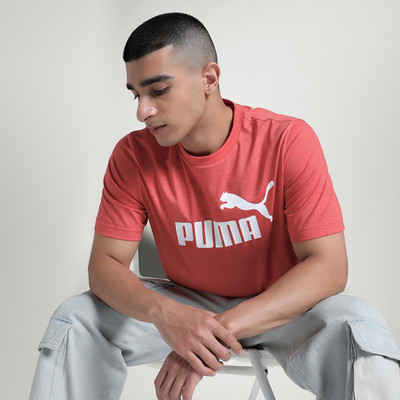 PUMA Printed Men Round Neck Red T-Shirt