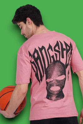 Styvibe Printed Men Round Neck Black T-Shirt