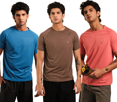 Sirtex Eazy Printed Men Round Neck Blue T-Shirt