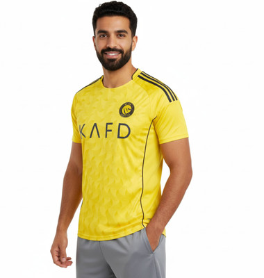 Smv Printed Men Round Neck Yellow T-Shirt
