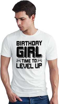 Seek Buy Love Printed Men Round Neck White T-Shirt