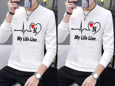 AFCollection Printed Men Round Neck White T-Shirt