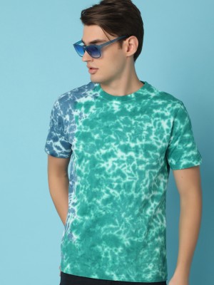 UNLIMITED Printed Men Crew Neck Green T-Shirt