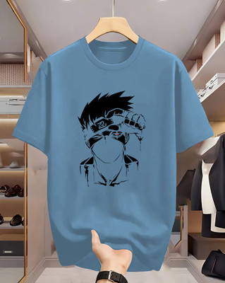 Beaumen Superhero Men Round Neck Dark Blue T-Shirt