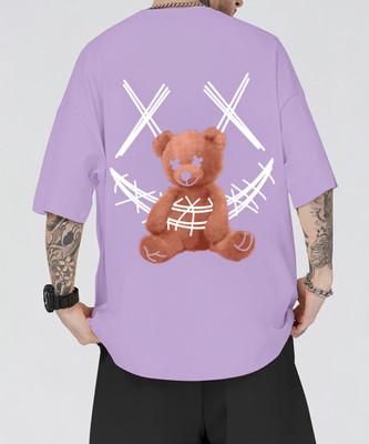 SCOTT FINCHER Graphic Print Men Round Neck Purple T-Shirt