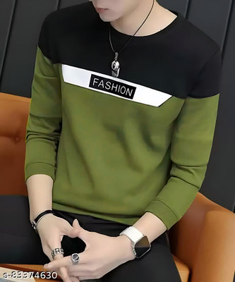 Autna Printed Men Round Neck Black T-Shirt