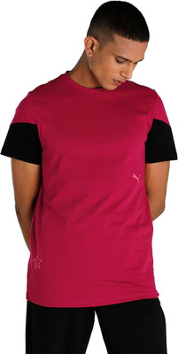 PUMA Printed Men Round Neck Red T-Shirt