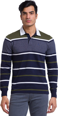 PARX Striped Men Polo Neck Multicolor T-Shirt
