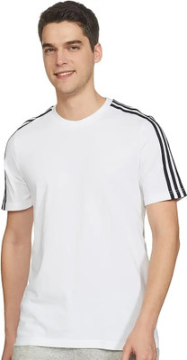 xovio Solid Men Round Neck White T-Shirt