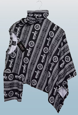 Printcomet Boys & Girls Printed Polyester Regular T Shirt(Black, Pack of 1)