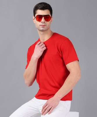 METRONAUT Solid Men Round Neck Red T-Shirt