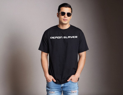Be Crazy Printed Men Round Neck Black T-Shirt