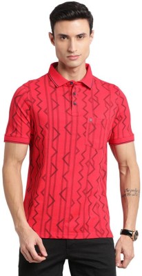 TURTLE Printed Men Polo Neck Red T-Shirt