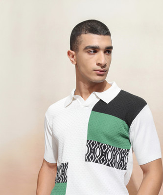 HIGHLANDER Solid Men Polo Neck Multicolor T-Shirt