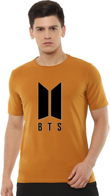 Aman Textile Printed Men Round Neck Yellow T-Shirt
