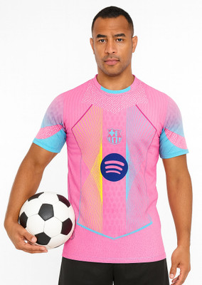DOSTITCH Printed Men Round Neck Pink T-Shirt