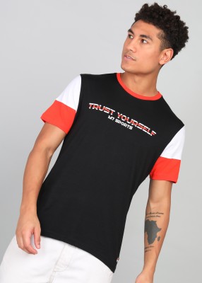 M7 By Metronaut Printed Men Round Neck Multicolor T-Shirt