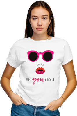 DixitCraftCo Graphic Print Women Round Neck White T-Shirt