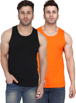 SLOWLORIS Solid Men Round Neck Multicolor T-Shirt