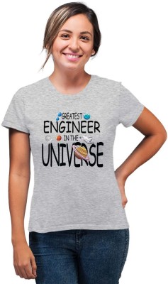 SmarTee Street Printed Women Round Neck Grey T-Shirt