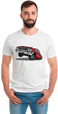 SmarTee Street Printed Men Round Neck White T-Shirt