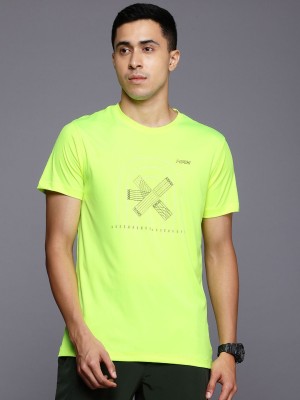 HRX by Hrithik Roshan Printed Men Round Neck Green T-Shirt