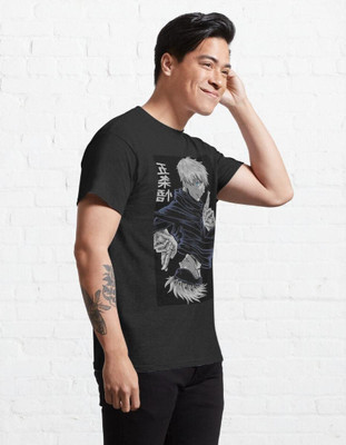 StadiumEX Graphic Print, Typography Couple Round Neck Black T-Shirt