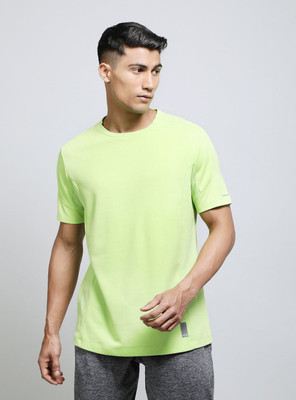 JOCKEY Solid Men Round Neck Green T-Shirt