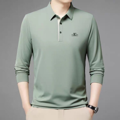 CJERA Solid Men Polo Neck Light Green T-Shirt