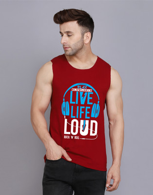 MINISTRY OF FRIENDS Printed Men Round Neck Maroon T-Shirt