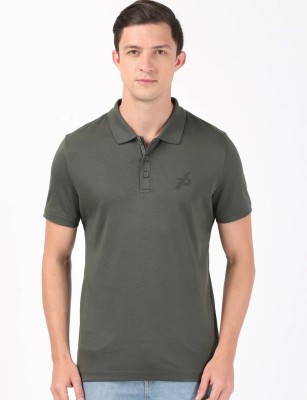 JOCKEY Solid Men Polo Neck Dark Green T-Shirt