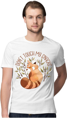 KRYONIX Printed Men Round Neck White T-Shirt