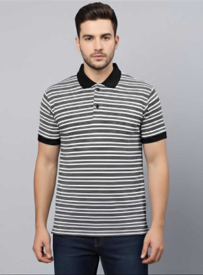 METRONAUT Solid Men Polo Neck White T-Shirt