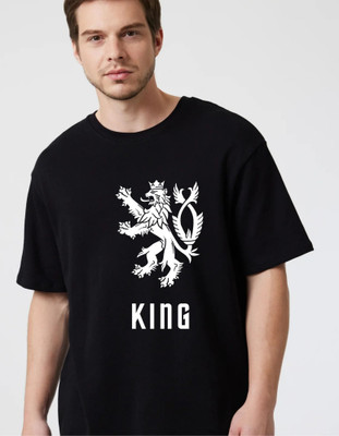 fashnobic Printed Men Round Neck Black T-Shirt