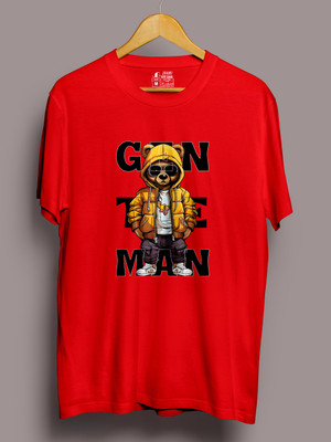 JUARI BE A GENTLEMAN Printed Men Round Neck Red T-Shirt