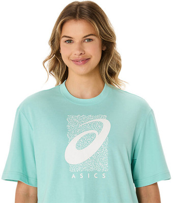 Asics Casual Solid Women Green Top