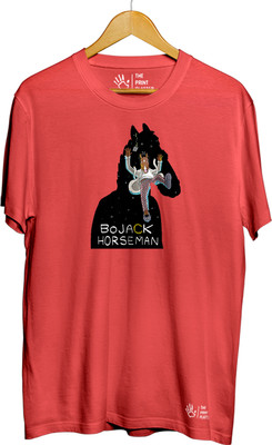 THE PRINT PLATTER Graphic Print Men Round Neck Red T-Shirt