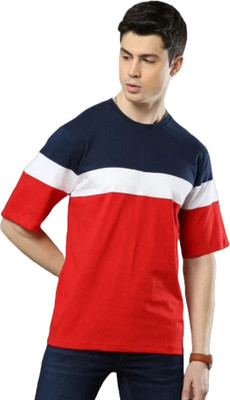 TUKAT Colorblock Men Round Neck Red T-Shirt