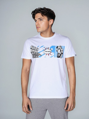 LEE Graphic Print Men Crew Neck White T-Shirt
