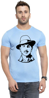 ManGOD Printed Men Round Neck Blue T-Shirt