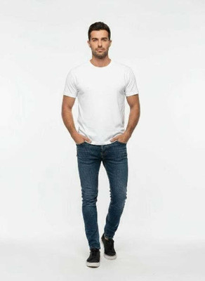 D and M Clothing Solid Men Crew Neck Black T-Shirt