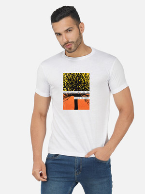 Moda Rapido Printed Men Round Neck White T-Shirt
